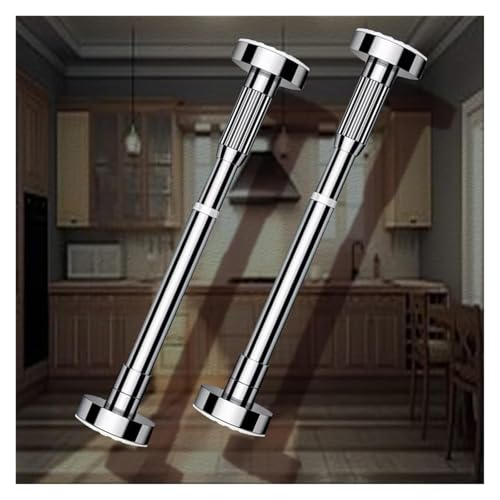Spülenschrankbeine, Einstellbare Waschbecken Halterung Möbel Bein Vorhang RodUndermount Becken Unterstützung Beine Edelstahl(2*H 35 50cm/14" 20") von SDGBCXD
