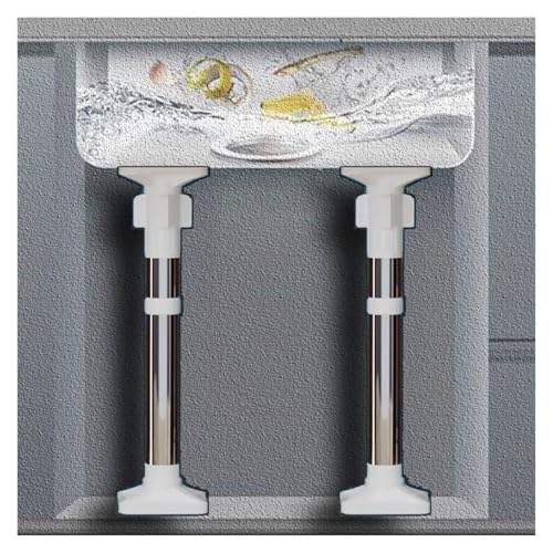 Spülenschrankbeine, Unterbauspüle Becken Stützbeine Bohren FreeTeleskop Unterstützung Poles Spüle(2*Height 40 60cm) von SDGBCXD