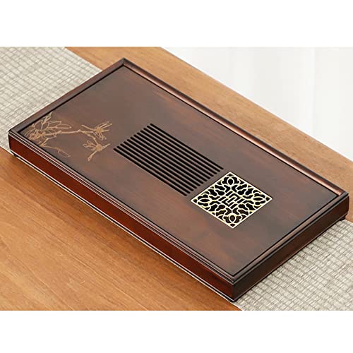 Tee Tablett， Kung Fu Kleines Teetablett Reservoir Typ Rechteck Traditionelles Kung Fu Abnehmbare Struktur(39.7 * 21cm) von SDGBCXD