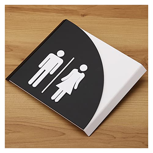 Toiletten-Identifikationsschild, Acryl-Toilettenschilder for Männer und Frauen, erhabene Symbole, Badezimmer-Türschilder(C) von SDGBCXD