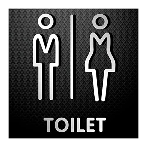 Toilettenschilder for Männer und Frauen, Toilettenschilder aus Acryl, Badezimmertürdekor, erhabene 3D-Symbole(D) von SDGBCXD
