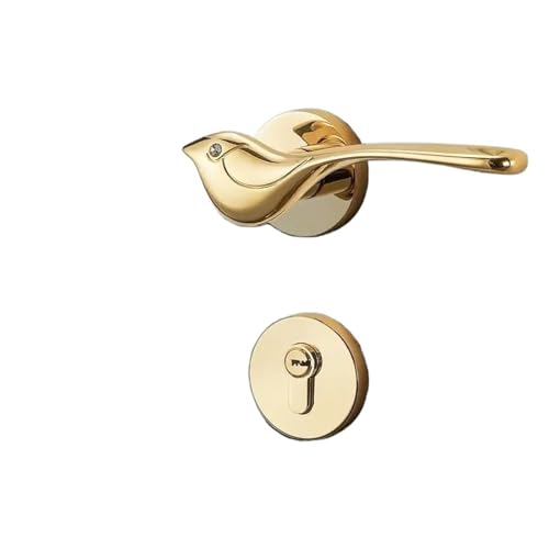 Türschlösser, 1 Set Zinklegierung Holz Kreativer Türgriff Split Lock mit Schlüssel(A2-58mm) von SDGBCXD