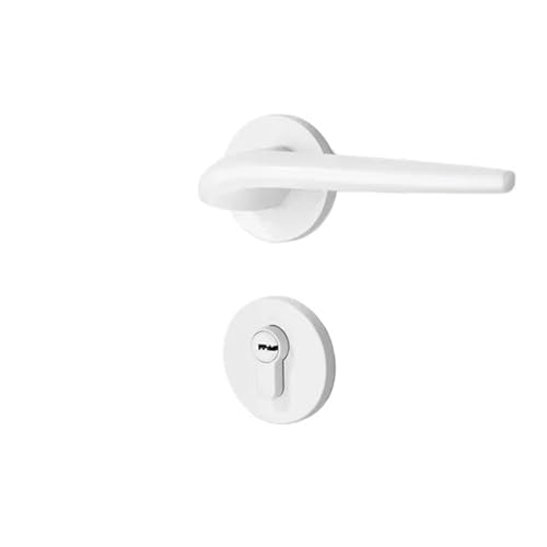 Türschlösser, 1 Set von Aluminium Legierung Weiß Indoor Hause Schlafzimmer Tür Griff Schloss mit Schlüssel(C-58mm) von SDGBCXD