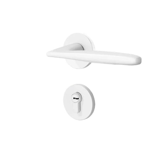 Türschlösser, 1 Set von Aluminium Legierung Weiß Indoor Hause Schlafzimmer Tür Griff Schloss mit Schlüssel(Stylec-58mm) von SDGBCXD