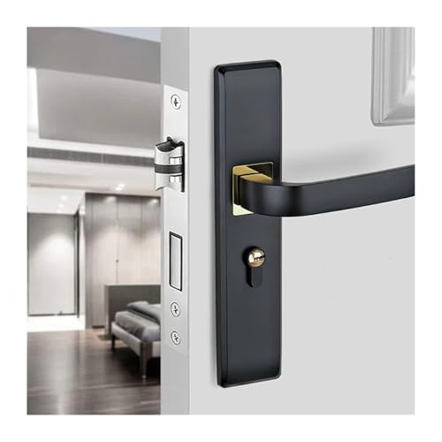 Türschlösser, 1 Set von zink-legierung Innen Türschloss Schlafzimmer Stille Holz Tür Griff Lock Set(B1-50mm) von SDGBCXD