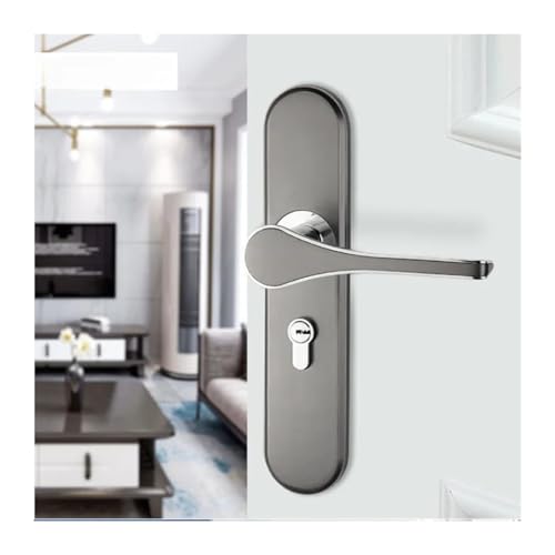 Türschlösser, 1 Set von zink-legierung Innen Türschloss Schlafzimmer Stille Holz Tür Griff Lock Set(C2-50mm) von SDGBCXD