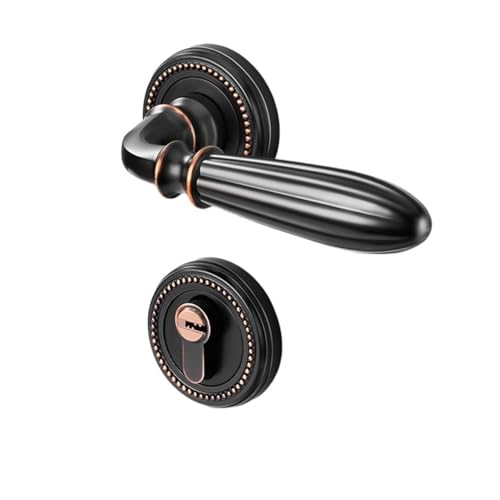 Türschlösser, Amerikanischen Türschloss Innen Schlafzimmer Nordic Zimmer Tür Griff(Black) von SDGBCXD