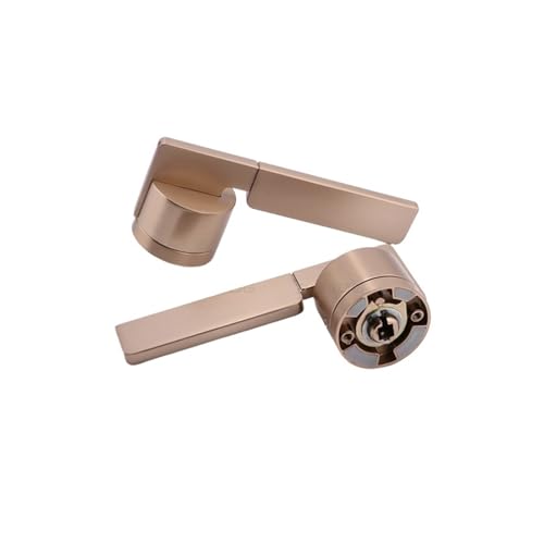 Türschlösser, Schlafzimmer Türschloss Zinklegierung Silent Room Holztürschloss Einfaches amerikanisches Schloss Home Split Handle(Xiangfei Gold) von SDGBCXD