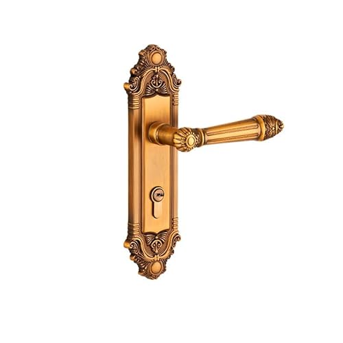 Türschlösser, Türschloss Europäisches Schlafzimmertürschloss Haushaltsgeräuschloses Holztürschloss Zinklegierungsgriffschloss Integriertes Innentürschloss(Yellow Bronze) von SDGBCXD