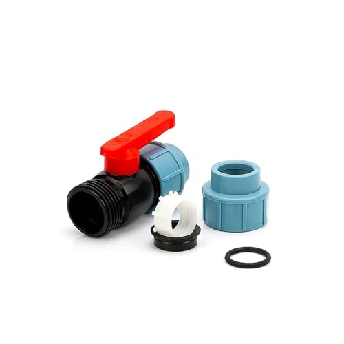 Wasserhahn-Anschluss， 1 STÜCKE 1/2 "3/4" 1 "Gleich Durchmesser Kunststoff PE Wasserleitung Kugelhahn Wasserhahn Schalter Bidirektionale Stecker Tank Adapter(25mm) von SDGBCXD