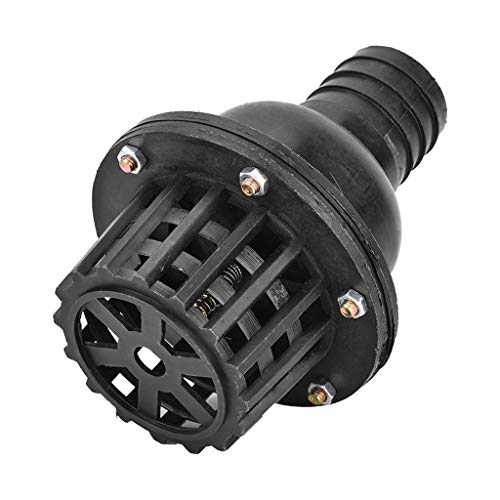 Wasserpumpenfilter, 1,5 Zoll 2, 3 4 schwarzes PVC-Rückschlagventil, Wasserpumpen-Pumpfilter-Bodenventil for Fluidmaschine, Stück(4 Inch) von SDGBCXD