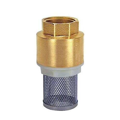 Wasserpumpenfilter, 1 Stück Messing 304 Edelstahl Mesh Bodenventil Saugventil Pumpe Vertikaler Typ mit Netzrückschlagventil(2) von SDGBCXD