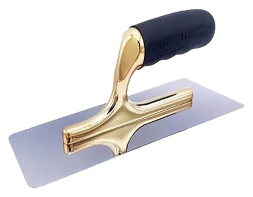 Zementkelle, 9"X4" Griffwerkzeug-Veredelung for Zement, vergoldeter/versilberter Edelstahl, leichte Legierungsmontage, weicher Gummi(Gold,B) von SDGBCXD