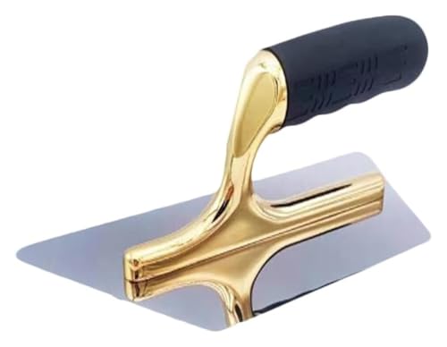 Zementkelle, 9"X4" Griffwerkzeug-Veredelung for Zement, vergoldeter/versilberter Edelstahl, leichte Legierungsmontage, weicher Gummi(Gold,C) von SDGBCXD