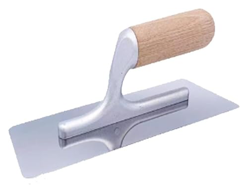 Zementkelle, 9"X4" Griffwerkzeug-Veredelung for Zement, vergoldeter/versilberter Edelstahl, leichte Legierungsmontage, weicher Gummi(Wood,B) von SDGBCXD