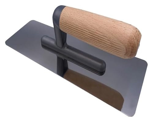 Zementkelle, Verputzkelle - Eimer Maurerwerkzeug Edelstahl Holzgriff(Trapezoid) von SDGBCXD