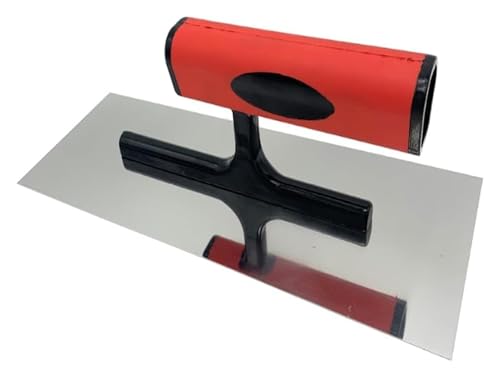 Zementkelle, mit Soft Grip-Griff Beton Zement Trockenbau Verputzen Fliesen Mauerwerk Bau Handwerkzeuge(Red,L) von SDGBCXD