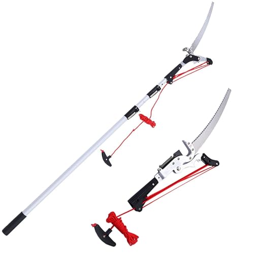 hohe Astsäge， Professionelle Teleskop-Baumschere mit SK5-Schneidklinge, Astsäge, Astschere mit großer Reichweite und Astsäge.(3m/9.8ft,5m/16.4ft) von SDGBCXD