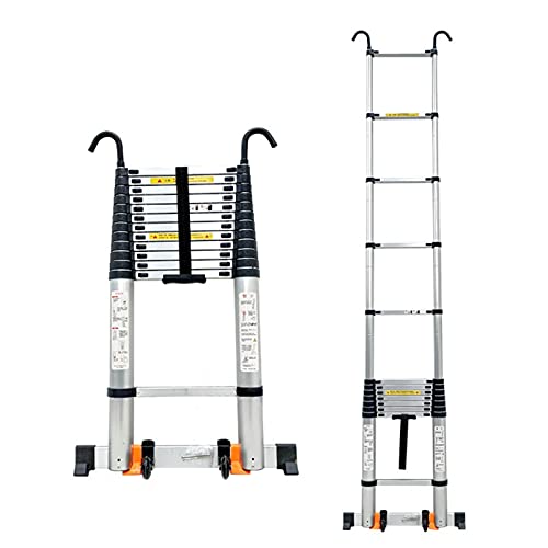 teleskopische leiter ， Ausziehbare Mehrzweckleiter, 8 m, 7 m, 6,2 m, 6 m, 5 m, 4,7 m, 4 m, 3,8 m, 3,2 m, 2,6 m, faltbare Teleskopleiter(6.3m/20.5ft) von SDGBCXD