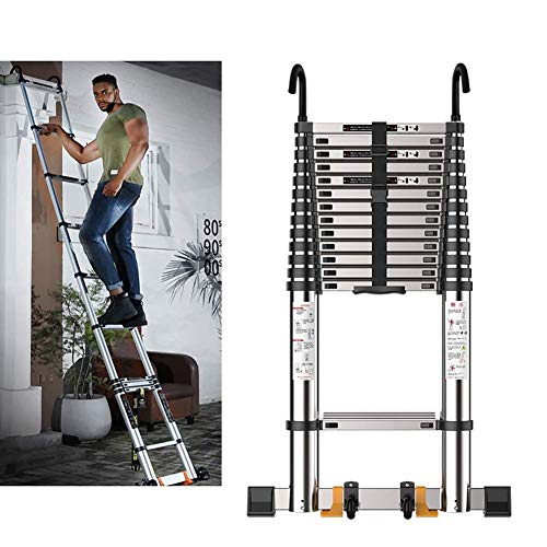 teleskopische leiter ， Ausziehbare Mehrzweckleiter, Teleskopleiter mit Hochleistungshaken, tragbare Mehrzweck-Ingenieursebene(2.7M/9ft) von SDGBCXD