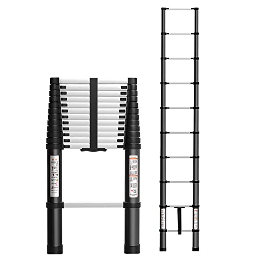 teleskopische leiter ， Ausziehbare Mehrzweckleiter, schwarze Teleskopleiter, 8 m, 7 m, 6 m, 5 m, 4 m, 2 m, Aluminium-Teleskopleiter(5.1m/16.7ft) von SDGBCXD