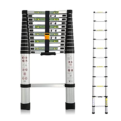 teleskopische leiter ， Ausziehbare Mehrzweckleiter, tragbare Klappleiter aus Aluminium, verstellbare Mehrzweck-Anlegeleiter(4.1m) von SDGBCXD