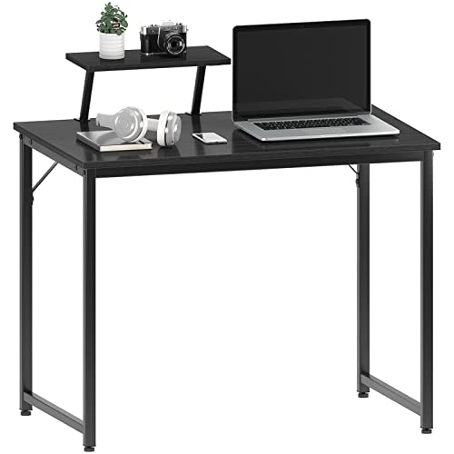 SDHYL Computer-Schreibtisch, 80 cm, Kleiner Heimbüro-Schreibtisch, Studenten-Schreibtisch, einfacher Computer-Arbeitsplatz für kleine Räume, Schwarz von SDHYL