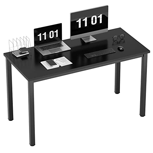 SDHYL Computertisch Schreibtisch Bürotisch Seminartisch Konferenztisch im Industriestil Home Office Gaming Tisch PC-Tisch Laptop Arbeitstisch mit Stabiler Metallrahmen für Büro Studie,Schwarz,120*60CM von SDHYL
