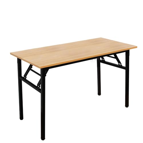 SDHYL Klapptisch, Computertisch, Schreibtisch, Bürotisch, Home-Office-Tisch, Faltbarer Schreibtisch für Home-Office, kleine Räume (Teak/Schwarz, 120_x_60cm) von SDHYL