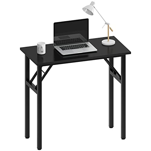 SDHYL Klapptisch, Computertisch, Schreibtisch, Bürotisch, Home-Office-Tisch, Faltbarer Schreibtisch für Home-Office, kleine Räume (Schwarz, 80_x_40cm) von SDHYL