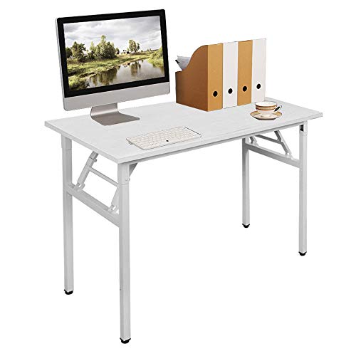 SDHYL Klapptisch, Computertisch, Schreibtisch, Bürotisch, Home-Office-Tisch, Faltbarer Schreibtisch für Home-Office, kleine Räume (Weiß, 100_x_60cm) von SDHYL