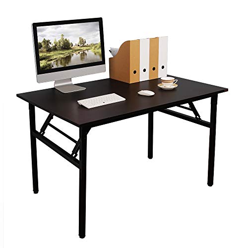 SDHYL Klapptisch, Computertisch, Schreibtisch, Bürotisch, Home-Office-Tisch, Faltbarer Schreibtisch für Home-Office, kleine Räume (Schwarz, 100_x_60cm) von SDHYL