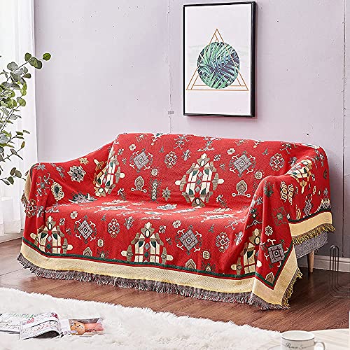 SDINAZ Sofadecke Dekorative Decke Kuscheldecke Bettwurf DeckeBettdecke Stuhldecke Sofa Bezug Sofaüberwürfe Waschbar Überwürfe Reisedecke mit Quaste Geometrie Muster 180 cm x 230 cm von SDINAZ