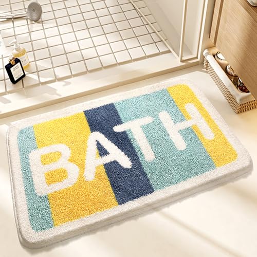 SDINAZ Badematte Teppiche rutschfest Waschbar Badteppiche Badvorleger Pads Badematten Duschmatten Badewannenmatten 60 x 40 cm von SDINAZ