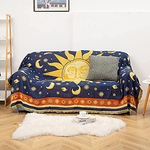 SDINAZ Sofadecke Dekorative Decke Kuscheldecke Bettwurf DeckeBettdecke Stuhldecke Sofa Bezug Sofaüberwürfe Waschbar Überwürfe Reisedecke mit Quaste Geometrie Muster 130 cm x 180 cm von SDINAZ