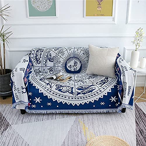 SDINAZ Sofadecke Dekorative Decke Kuscheldecke Bettwurf DeckeBettdecke Stuhldecke Sofa Bezug Sofaüberwürfe Waschbar Überwürfe Reisedecke mit Quaste Geometrie Muster 130 cm x 180 cm von SDINAZ