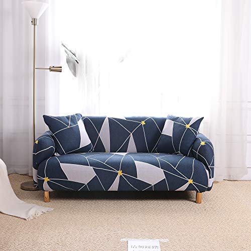 SDINAZ Sofa Überwürfe Sofabezug 2 sitzer met 2 Kissenbezüge Sofaüberwürfe Einstellbar Elastische Stretch Couchbezug Sofahusse Drucken Sofa Abdeckung Sofa Schonbezüge von SDINAZ