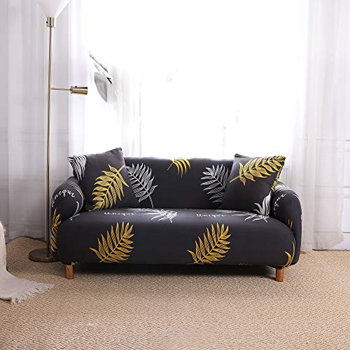 SDINAZ Sofa Überwürfe Sofabezug 2 sitzer met 2 Kissenbezüge Sofaüberwürfe Einstellbar Elastische Stretch Couchbezug Sofahusse Drucken Sofa Abdeckung Sofa Schonbezüge von SDINAZ