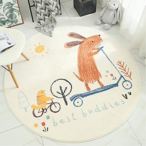 Teppiche Modern Designer für Wohnzimmer Kinderteppiche Flauschige Runden Groß Schutzmatten Waschbare Matten Kindermatte fürs Babyzimmer Kleinkinderzimmer 100 cm von SDINAZ