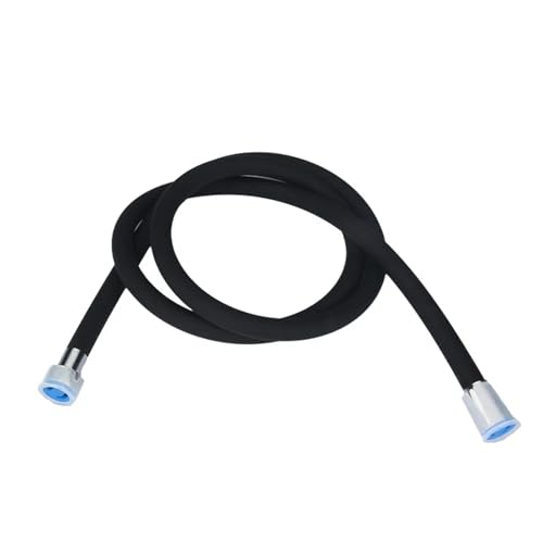Duschschlauch 1PC Duschschlauch verdickt explosionsgeschützte Silikon Warmwasser Regenduschrohr Gewinde G1/2(Black) von SDIUAKBV