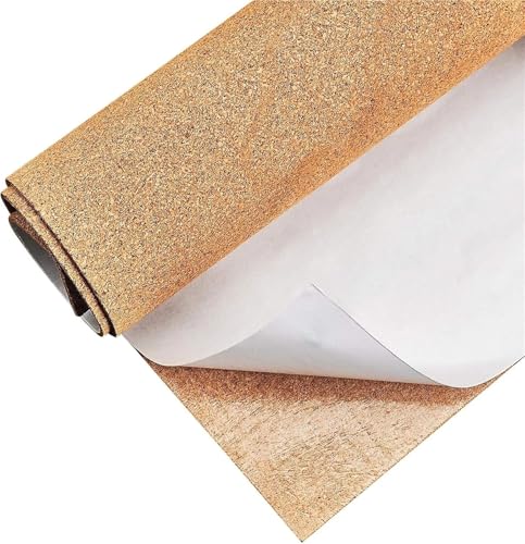 Korktafel Selbstklebend 2 mm dicke selbstklebende Korkrolle, 30,5 x 61 cm, isolierende Korkrolle for Pinnwände, Untersetzer, Türschilder und Bodenherstellung von SDIUAKBV