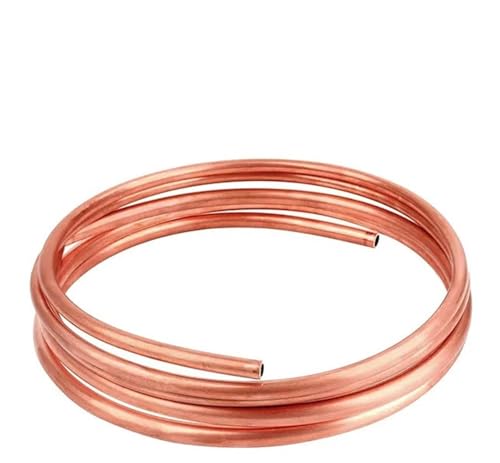Kupferdraht Rohr Weiche Kupferrohrspule, rein, Innendurchmesser 1–10 mm, Außendurchmesser 2–12, Länge 1 Meter, Drahtrohr, Klimaanlagenkühlung, DIY-Handwerk(4x2mm) von SDIUAKBV