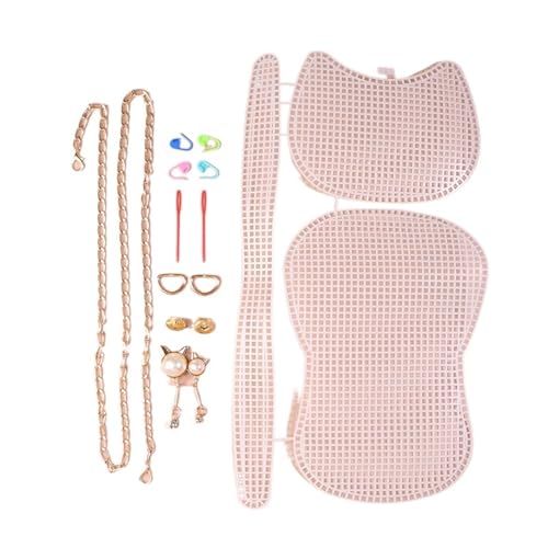 SDIUAKBV Kunststoff Gitterstoff Mesh, 1 Set Hilfsstrick-Netz aus Kunststoff, Basteltasche, Strickmaterialien, Handtasche, Umhängetasche, Netzbezug, Tasche, Taschenzubehör(Color-07) von SDIUAKBV