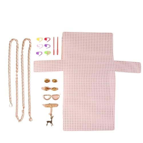 SDIUAKBV Kunststoff Gitterstoff Zubehör Hilfsweben Kunststoffnetz-Kit Kunststoffgitter Webhelfer Handtasche Schultertasche Netzabdeckung DIY Taschenzubehör(Color 03) von SDIUAKBV