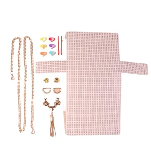 SDIUAKBV Kunststoff Gitterstoff Zubehör Hilfsweben Kunststoffnetz-Kit Kunststoffgitter Webhelfer Handtasche Schultertasche Netzabdeckung DIY Taschenzubehör(Grey 2) von SDIUAKBV