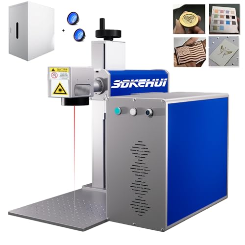 30W JPT MOPA M7 Fiber Laser Marking Machine Lasergravur Maschine Gravur Laser Graviermaschine Cutter Beschriftungslaser 110 * 110 mm & 200 * 200 mm F-Theta Scan Lens Compatible LightBurn von SDKEHUI