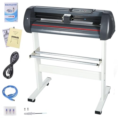 SDKEHUI Vinylschneider 34 Inch Vinyl schneideplotter 870mm Plottermaschine Vinyl Cutter Plotter mit Ständer Cutting Plotter mit Software (870mm) von SDKEHUI