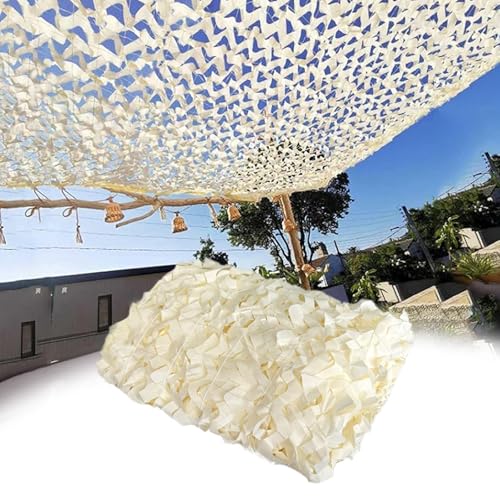 Tarnnetz Beige Sonnensegel, 2x2m Militär Camouflage Netz, Balcony Garten Sonnenschutz, leichtes Camo Netting, für Jagd, Camping, Partydekoration, Sichtschutz von SDKFJ