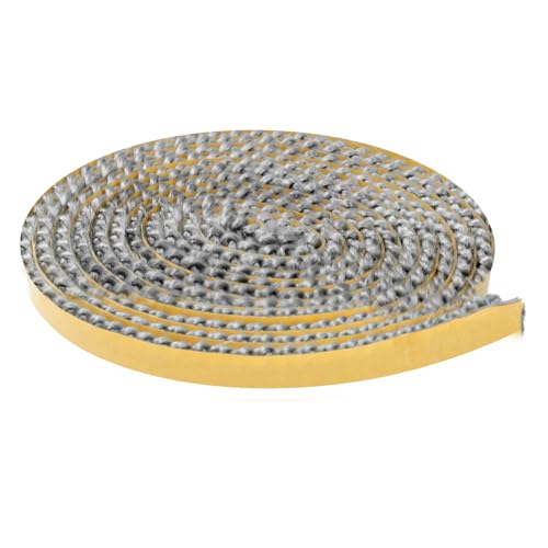 SDLDEER Kamin Dichtband, 15mm x 2.5m Ofendichtschnur Feuerfestes Dichtungsband Selbstklebend Kamin Ofenrohr Dichtung für Kamin, Ofen, Ofenrohre, Smoker, Rauchrohr von SDLDEER
