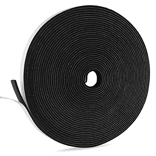 SDLDEER Moosgummi Selbstklebend Dichtungsband Selbstklebend 12mm(B) x3mm(D) x15m(L) Schaumstoff Klebeband für Fenster Türdichtungen Siegel Anti-Kollision Schalldämmung… von SDLDEER